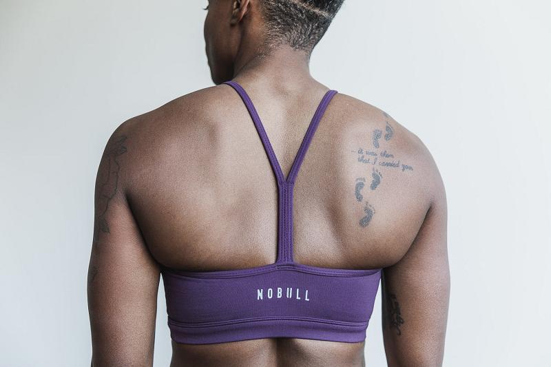 Women's Nobull Halter (MATTE) Sports Bra Purple | SG K3198O